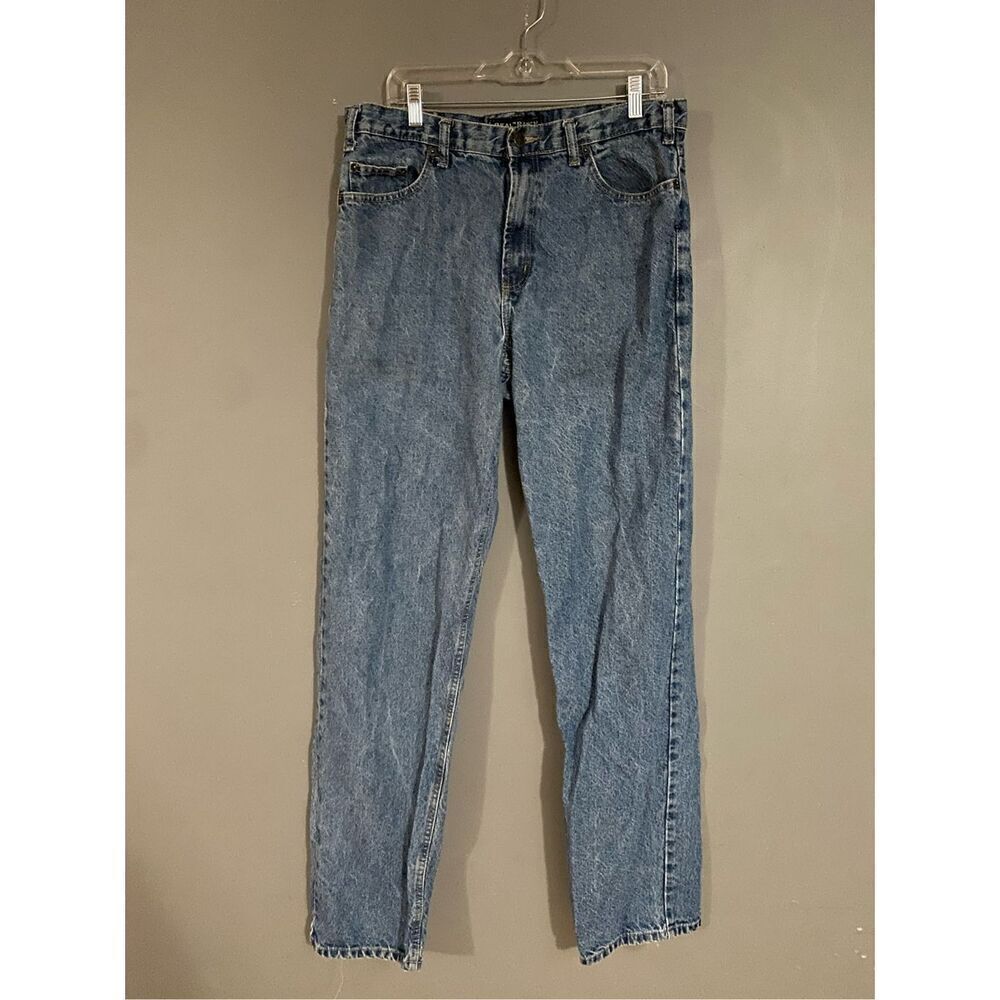 Real Ranch Workwear Light Wash Mens Straight Leg Jeans Size 34 By 36